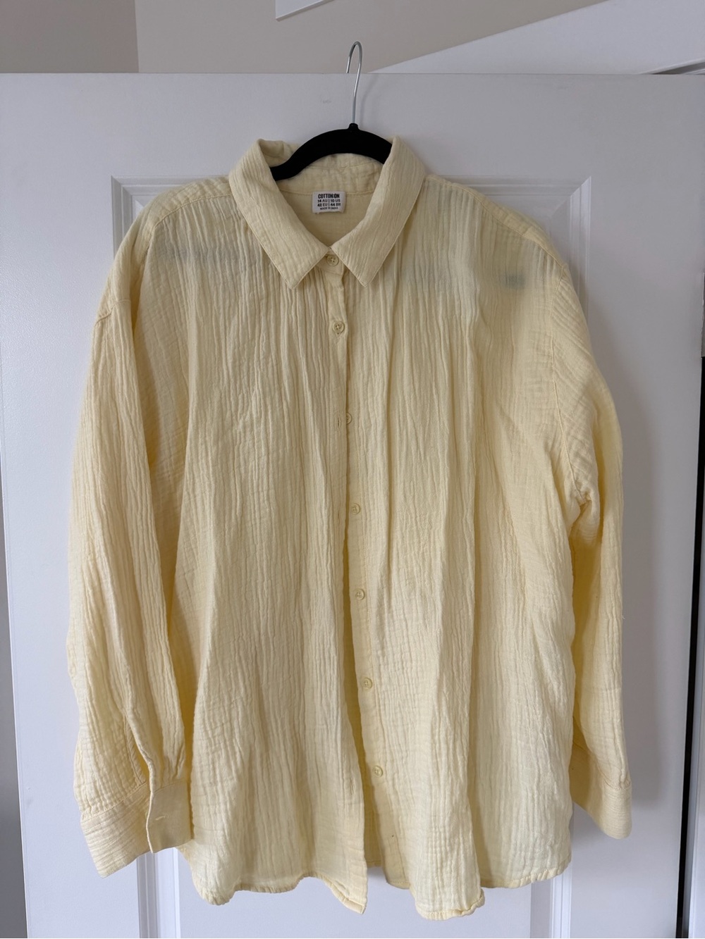 Cotton On Pale Yellow Women's Button-Down Shirt